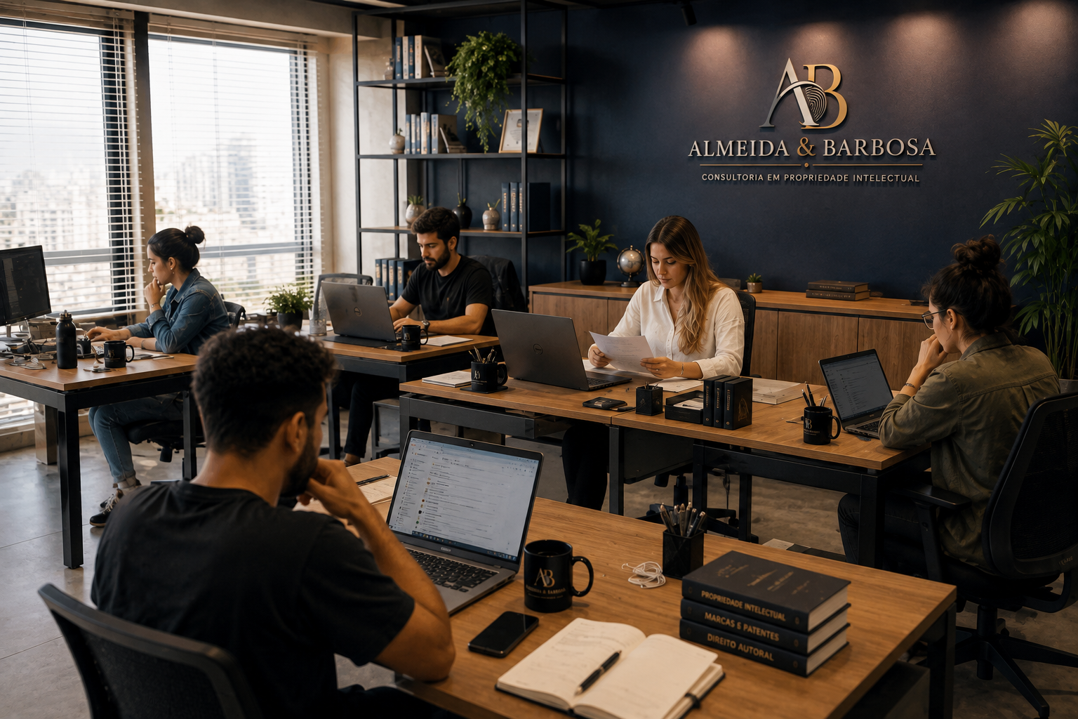 Atendimento da Almeida & Barbosa a empresas
